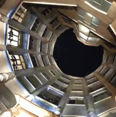 barcelona city of gaudí catalan modernism gaudi la pedrera shaft monument monumental nocturne
