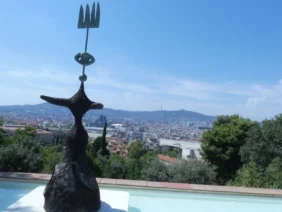 barcelona montjuic miro city view