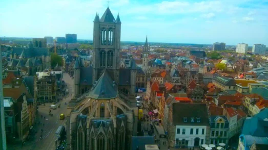 ghent proud medieval city church sint niklaas gent korenmarkt central city centre