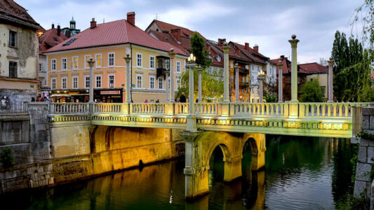 Cobblers' bridge Ljubljana where nature meets the soul of a city ljubljanica river slovenia