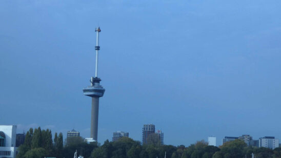rotterdam euromast 360 city view tower euroscope manhattan at the meuse river seaoport
